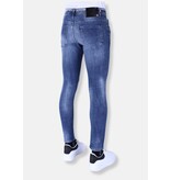 Local Fanatic Mörkblå Slim Fit Jeans För Män -1097 - Blå Local Fanatic Mörkblå Slim Fit Jeans För Män -1097 - Blå