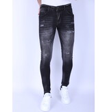 Local Fanatic Stonewash Jeans Slim Fit För Män Med Revor - 1096 - Grå Local Fanatic Stonewash Jeans Slim Fit För Män Med Revor - 1096 - Grå