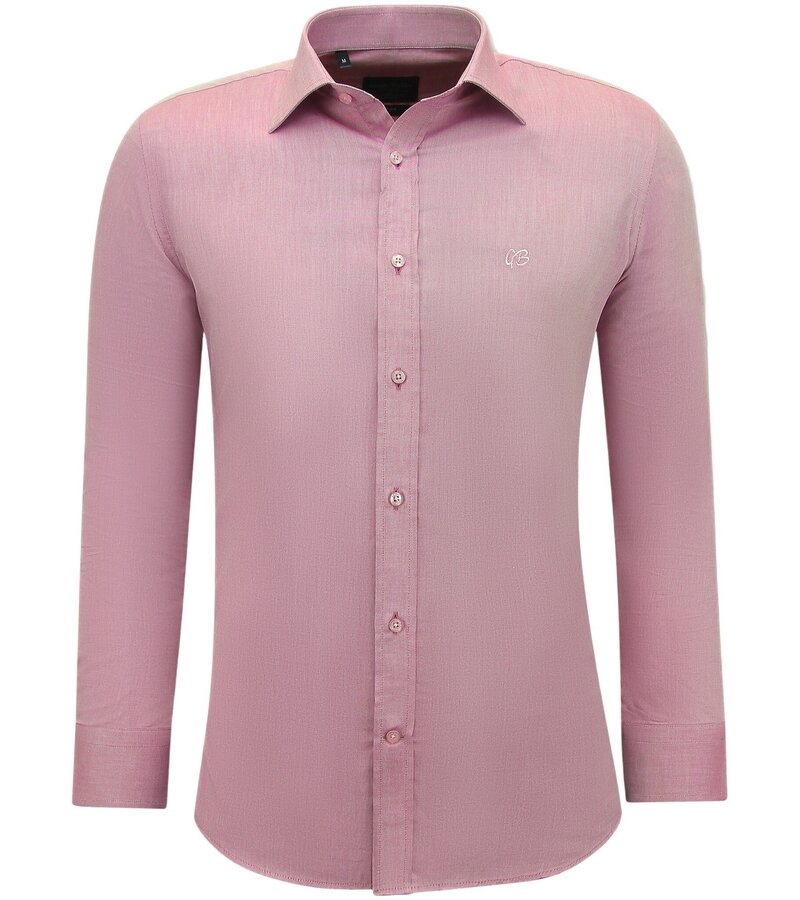 Gentile Bellini Business Plain Oxford Shirt Herr Slim fit - Fuchsia