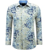 Gentile Bellini Herrtrycksskjortor Långärmade Slim fit - 3140 - Blå Gentile Bellini Herrtrycksskjortor Långärmade Slim fit - 3140 - Blå