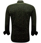 Gentile Bellini Skjortor för män Långärmad med tryck Slim Fit- 3145 - Brun