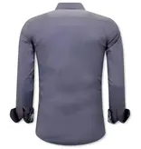 Gentile Bellini Slim Fit Herrtröjor För Män - Blank Blus Företag Män - 3042 - Grå Gentile Bellini Slim Fit Herrtröjor För Män - Blank Blus Företag Män - 3042 - Grå
