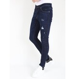 Mario Morato Blå jeans för män Slim-fit med hål -MM117