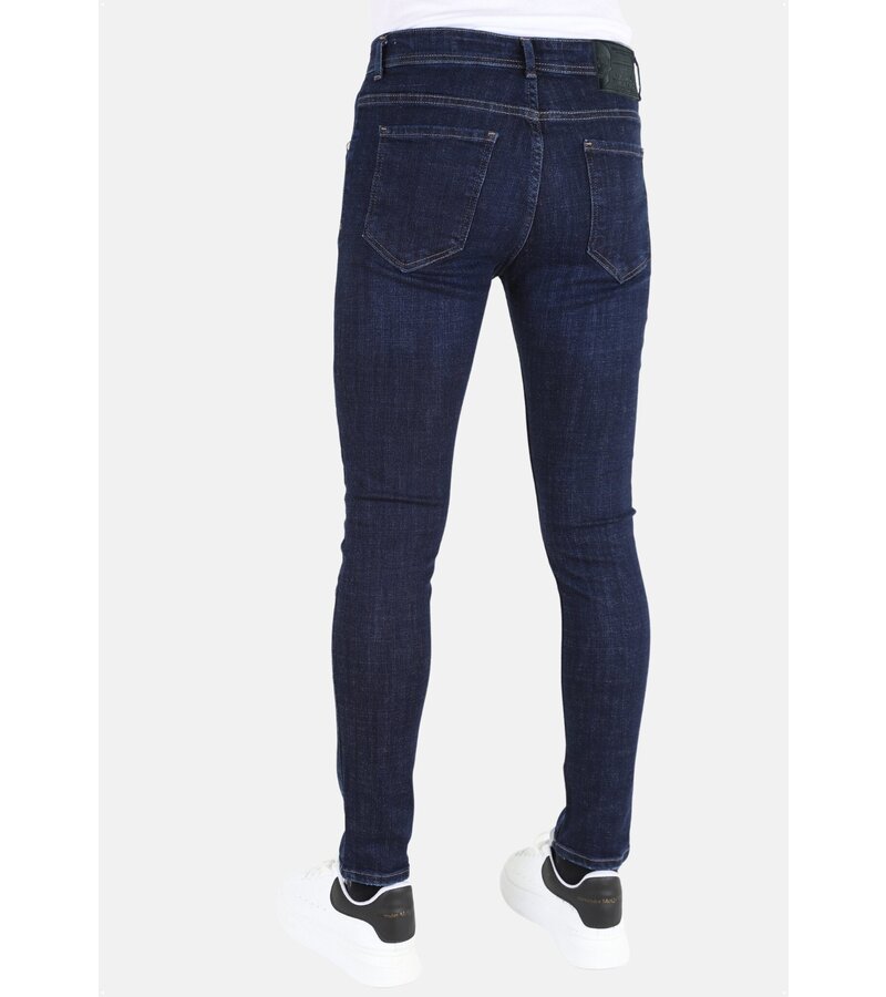 Mario Morato Blå jeans för män Slim-fit med hål -MM117