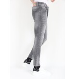 Mario Morato Grå Slim Fit Jeans för män med revor -MM111