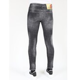 LF Slim Fit Street Fashion Bomullsjeans med tårar Herr -MM110- Grå