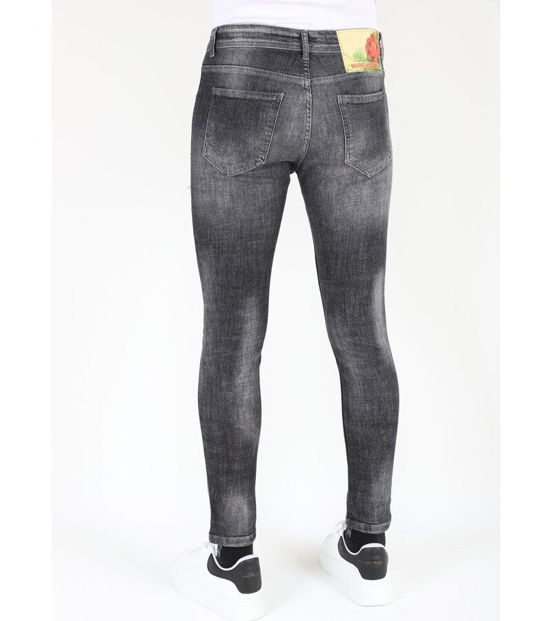 LF Slim Fit Street Fashion Bomullsjeans med tårar Herr -MM110- Grå