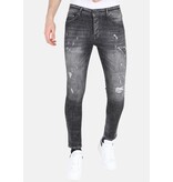 Mario Morato Slim Fit Street Fashion Bomullsjeans med tårar Herr -MM110- Grå