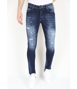 LF Tight jeans med hål för herr -MM119- Blå