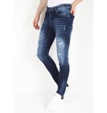 LF Tight jeans med hål för herr -MM119- Blå