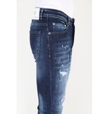 Mario Morato Tight jeans med hål för herr -MM119- Blå