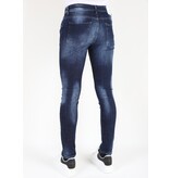 Mario Morato Tight jeans med hål för herr -MM119- Blå