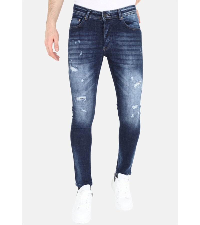 LF Tight jeans med hål för herr -MM119- Blå