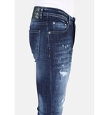 Mario Morato Tight jeans med hål för herr -MM119- Blå