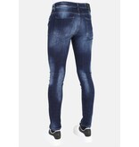 Mario Morato Tight jeans med hål för herr -MM119- Blå