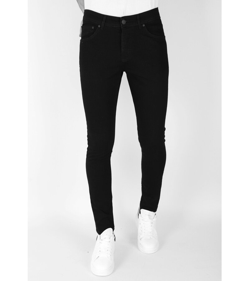 LF Snygga svarta jeans med stretch för män - Slim Fit -DP104