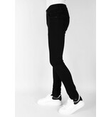 Mario Morato Snygga svarta jeans med stretch för män - Slim Fit -DP104