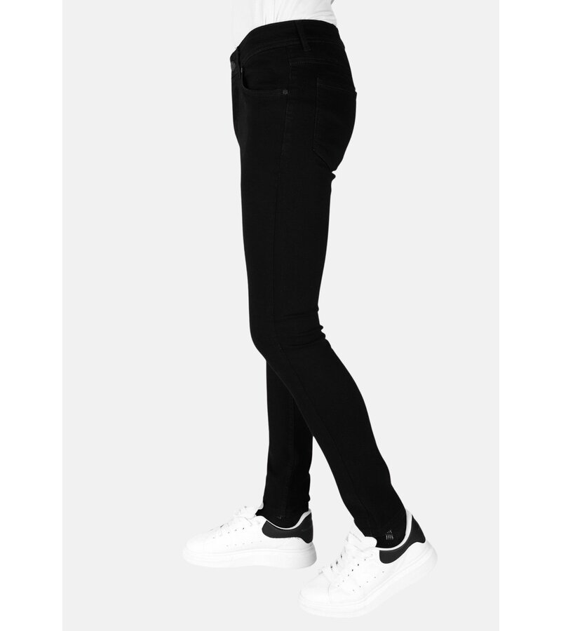 Mario Morato Snygga svarta jeans med stretch för män - Slim Fit -DP104