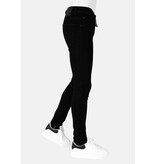 LF Snygga svarta jeans med stretch för män - Slim Fit -DP104