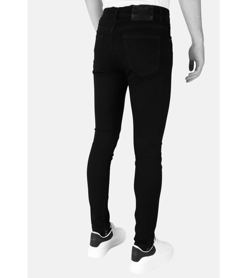 Mario Morato Snygga svarta jeans med stretch för män - Slim Fit -DP104