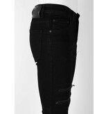 LF Torn Jeans - Slim Fit, svart för herr -DP103 LF Torn Jeans - Slim Fit, svart för herr -DP103