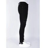 LF Torn Jeans - Slim Fit, svart för herr -DP103 LF Torn Jeans - Slim Fit, svart för herr -DP103