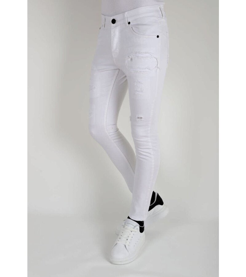Mario Morato Vita Slitna Jeans för Herr Slim Fit -DP106