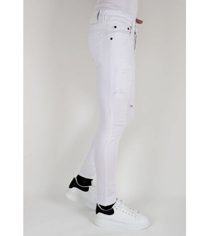 Mario Morato Vita Slitna Jeans för Herr Slim Fit -DP106