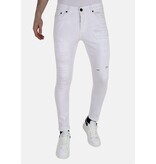 Mario Morato Vita Slitna Jeans för Herr Slim Fit -DP106