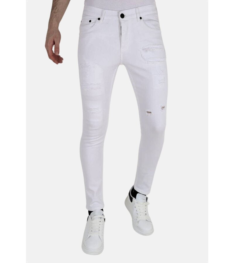 Mario Morato Vita Slitna Jeans för Herr Slim Fit -DP106