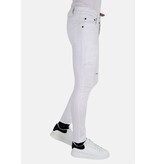 Mario Morato Vita Slitna Jeans för Herr Slim Fit -DP106