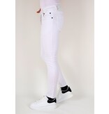 Mario Morato Neat White Slim fit jeans med stretch för män -DP106