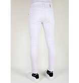 Mario Morato Neat White Slim fit jeans med stretch för män -DP106