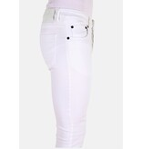 Mario Morato Neat White Slim fit jeans med stretch för män -DP106
