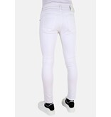 Mario Morato Neat White Slim fit jeans med stretch för män -DP106