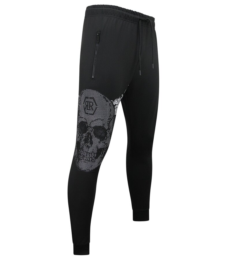 Top Star Joggingdräkt med tryck för herrar - Husdräkt - Traningsuit - 2676 - Svart