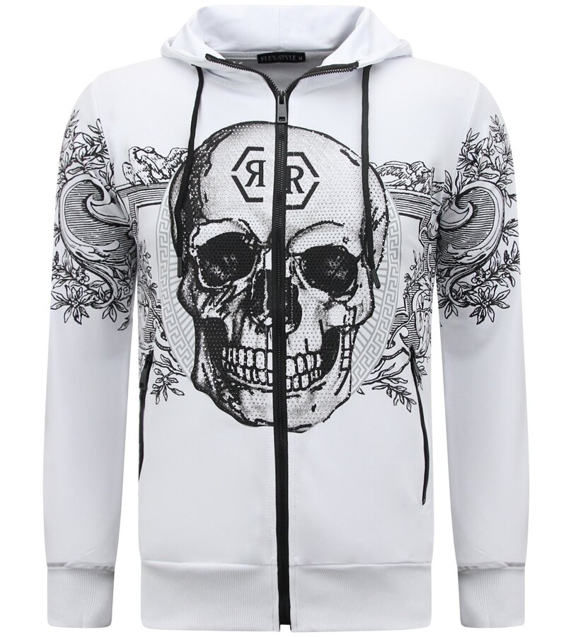 Top Star Joggingdräkt med tryck för herr - Husdräkt - Traningsuit - 2676 - Vit