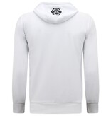 Top Star Joggingdräkt med tryck för herr - Husdräkt - Traningsuit - 2676 - Vit