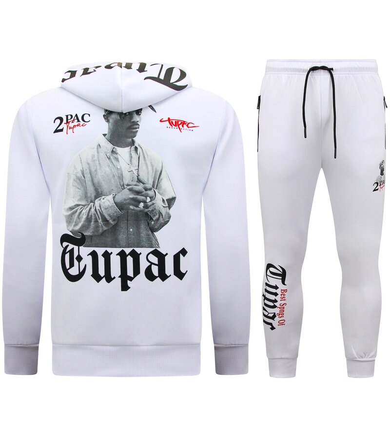 Top Star Joggingdräkter Herr Tupac - Träningsoveraller 2Pac- House suits - 10997 - Vit