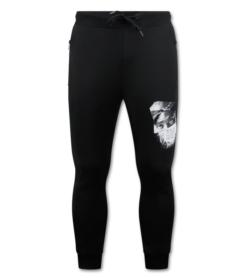 Top Star Tupac Shakur joggingdräkt för herrar - Hemmakostym - 2Pac Träningsoverall - 267 - Svart