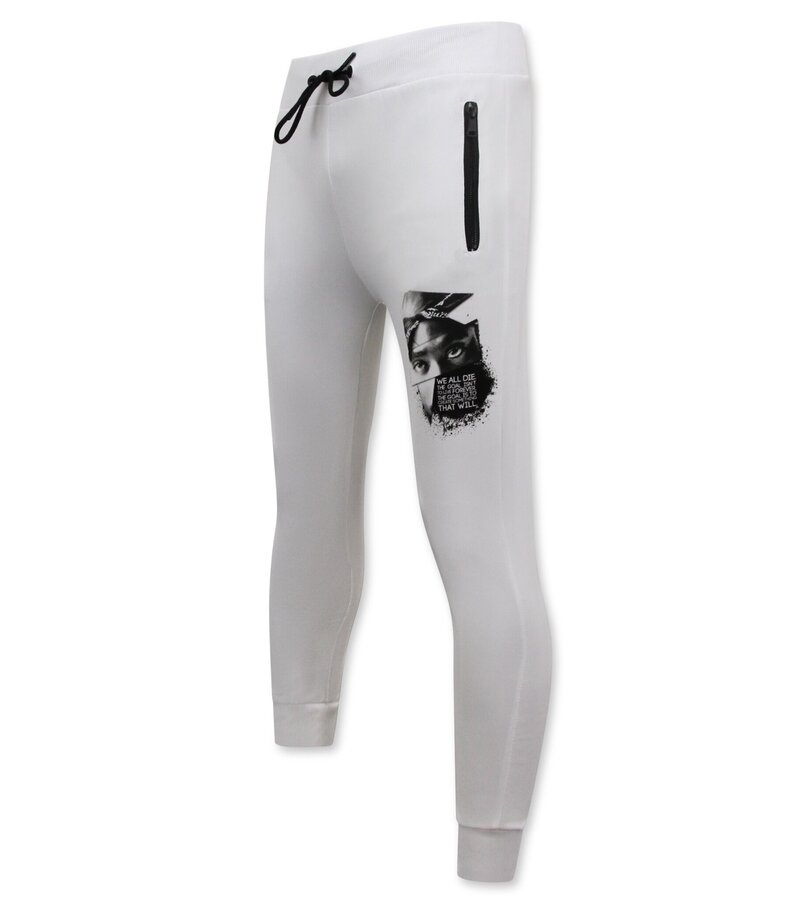 Top Star Träningsoverall Herr Tupac Shakur - Homesuit - 2Pac Joggingdräkt - 267 - Vit