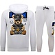 ICON Print joggingdräkt för herrar - Husdräkt - Träningsoverall - 1001 - Vit