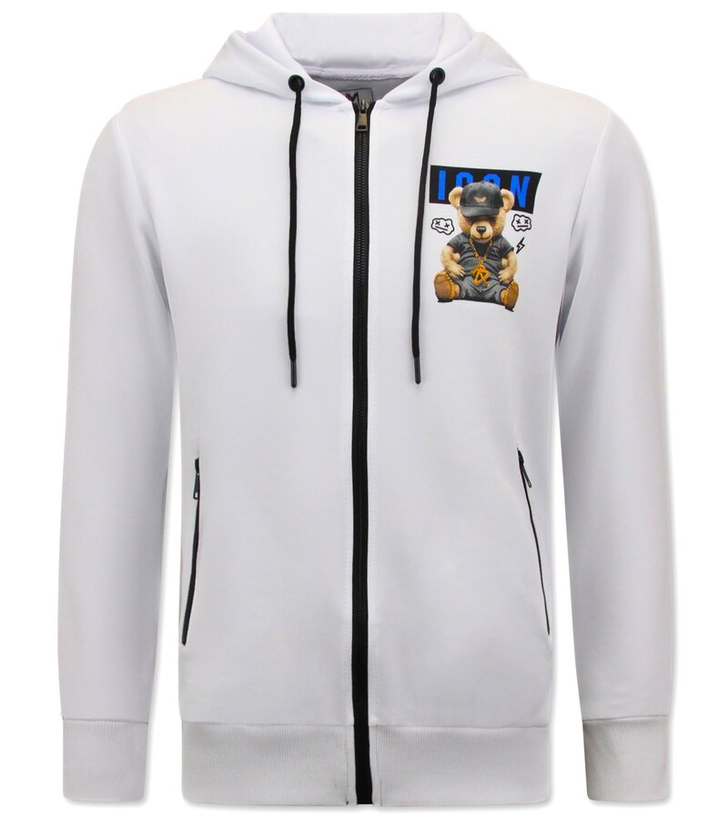 TopStar ICON Print joggingdräkt för herrar - Husdräkt - Träningsoverall - 1001 - Vit