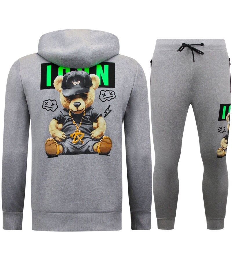 TopStar House Suit Herr ICON Print - Träningsoverall - Joggingoverall - 1001 - Grå