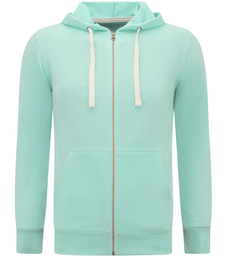 Enos Hoodie Men med dragkedja - Träningsväst för män - Mintgrön