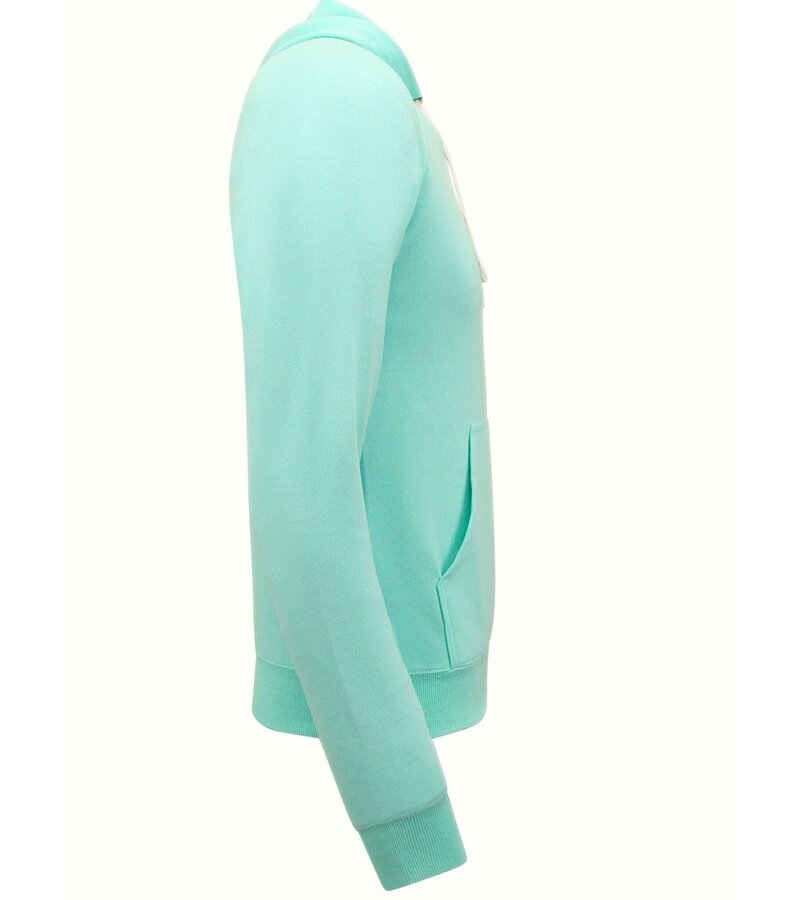 Enos Hoodie Men med dragkedja - Träningsväst för män - Mintgrön