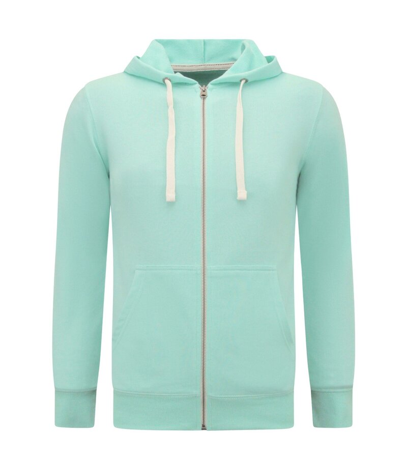 Enos Hoodie Men med dragkedja - Träningsväst för män - Mintgrön