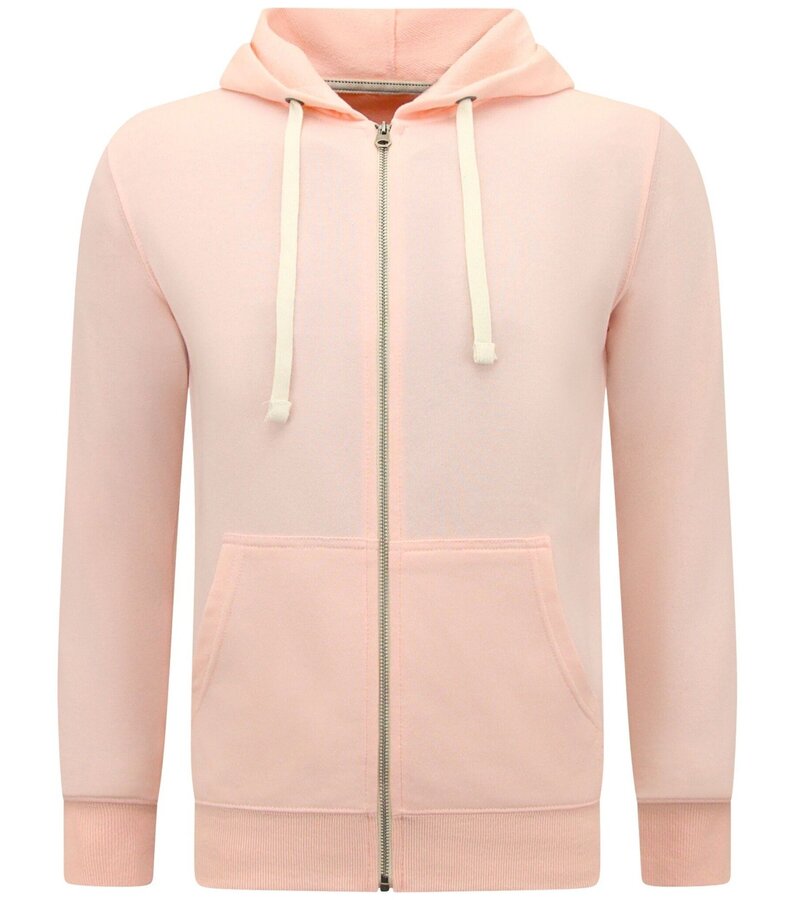 Enos Hoodie Men med dragkedja - Träningsjacka för män - Sportväst - Rosa