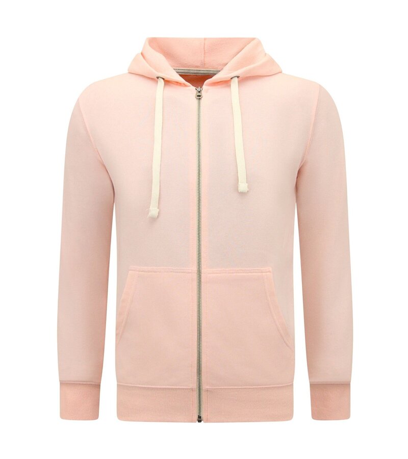 Enos Hoodie Men med dragkedja - Träningsjacka för män - Sportväst - Rosa