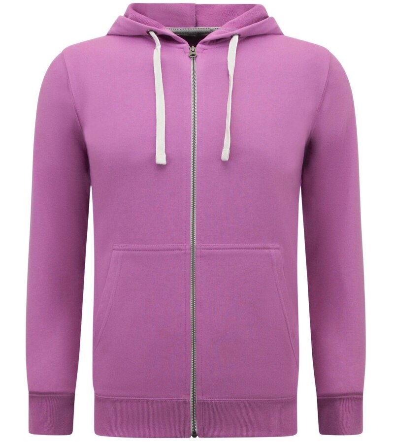Enos Hoodie Herr med dragkedja - Väst med huva - Sportväst - Lila
